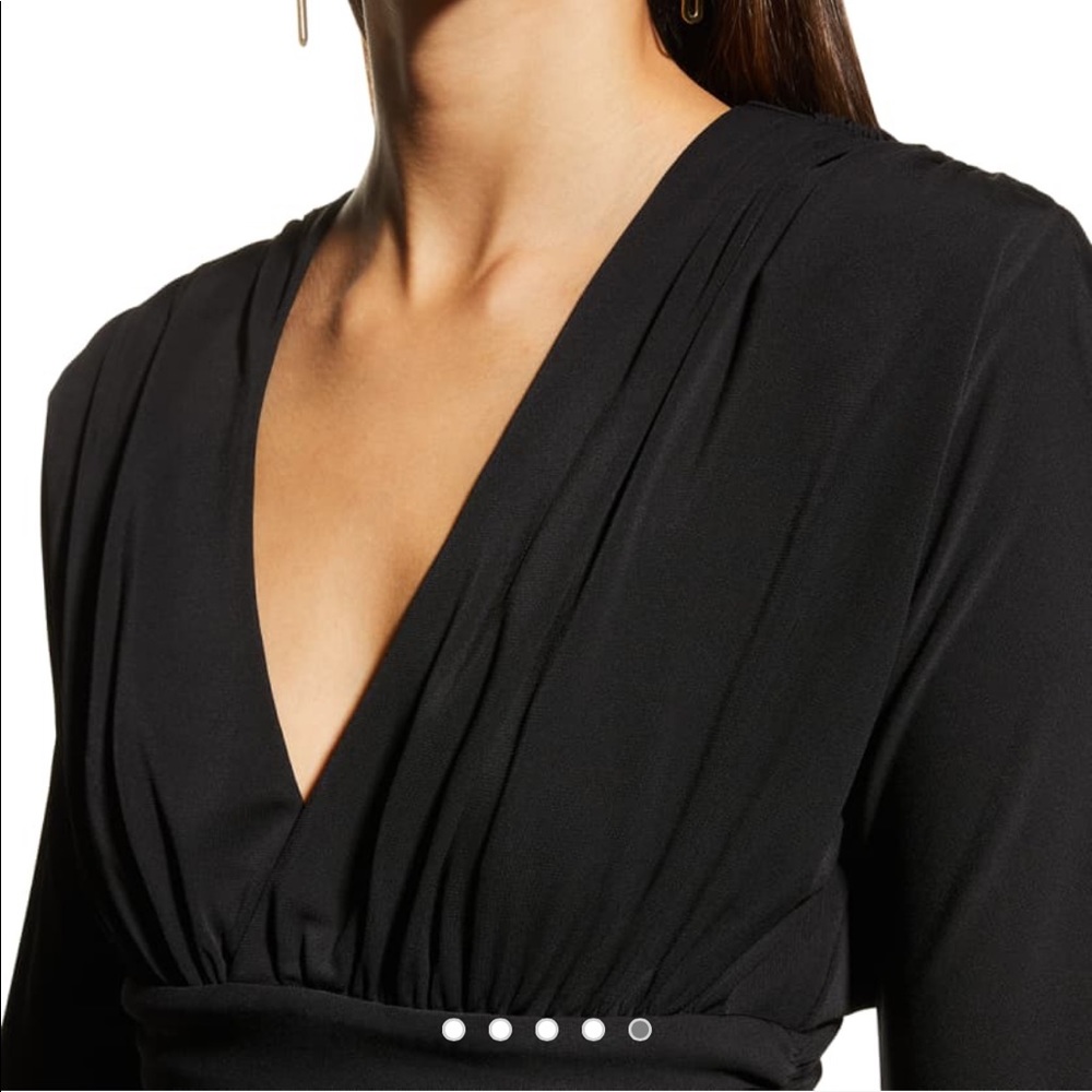 Cinq A Sept Belinda Shirred Long-Sleeve Gown - Picture 5 of 5